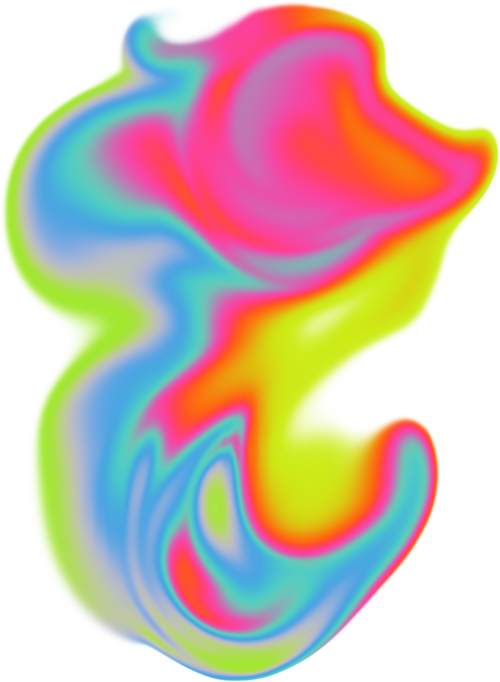 Transparent Colorful Liquid Blob